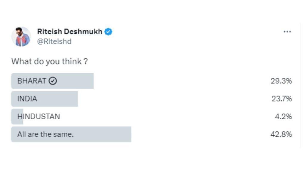 Riteish Deshmukh Twitter Poll