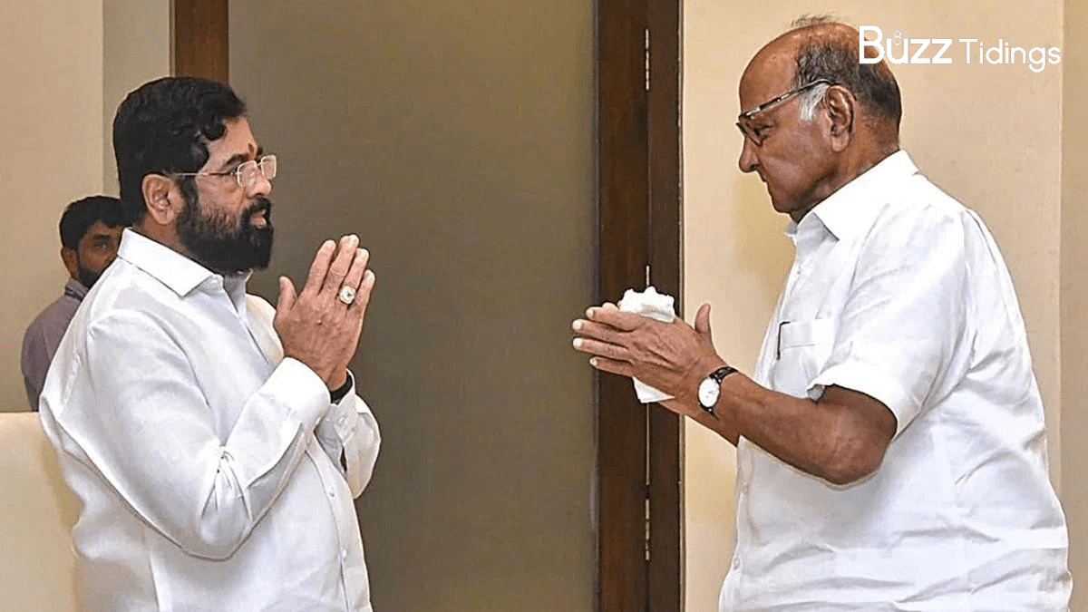 Maharashtra: CM Eknath Shinde से मिले Sharad Pawar